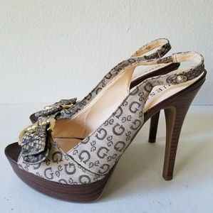 Guess Womens High Hills Shoes SZ 8